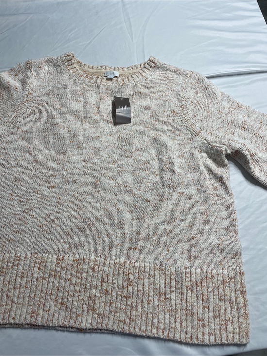 J. Jill Sweaters - J.Jill crewneck sweater NWT soft cream knit speckled warm rust speckles. Size XL
